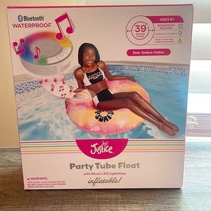 NEW Justice Party Tube Float w/Music LED Lightshow Inflatable Bluetooth
